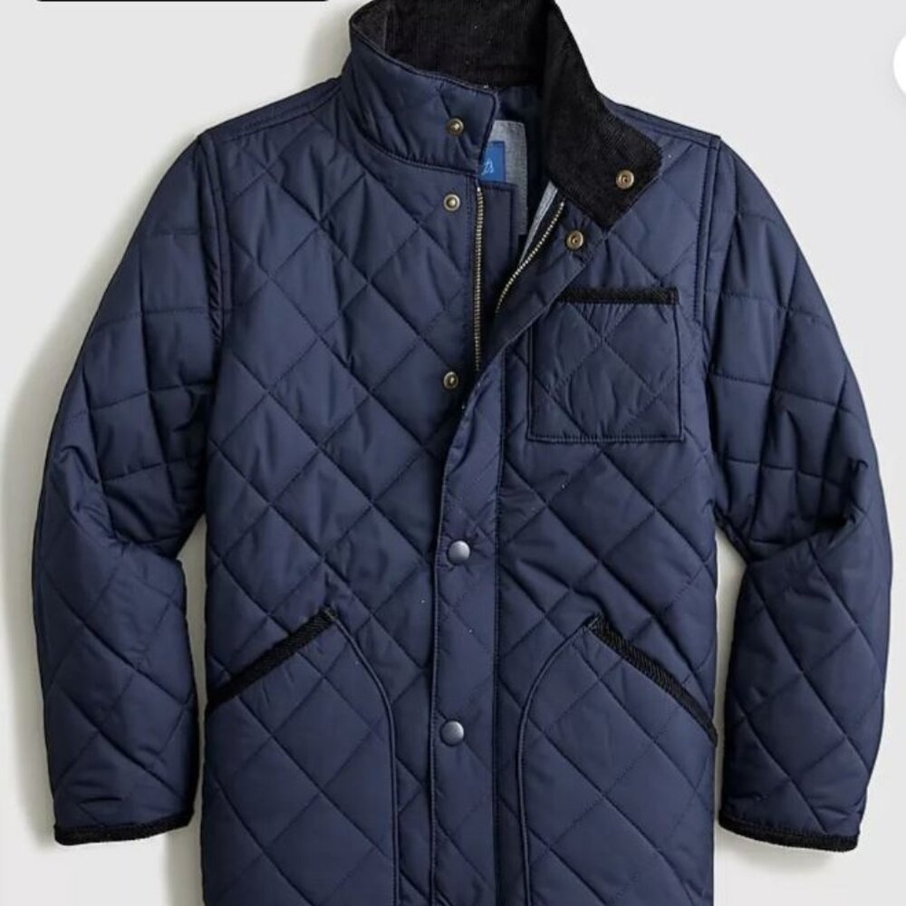J. Crew Crewcuts Kids' quilted field jacket navy